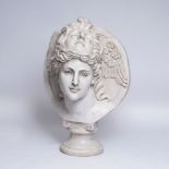 Emilio Santarelli (Florenz 1801 - ebenda 1886). Imposante Marmorskulptur 'Hypnos'.