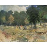 Victor Qvistorff (Aarhus 1883 - Kopenhagen 1953). Im Wald.