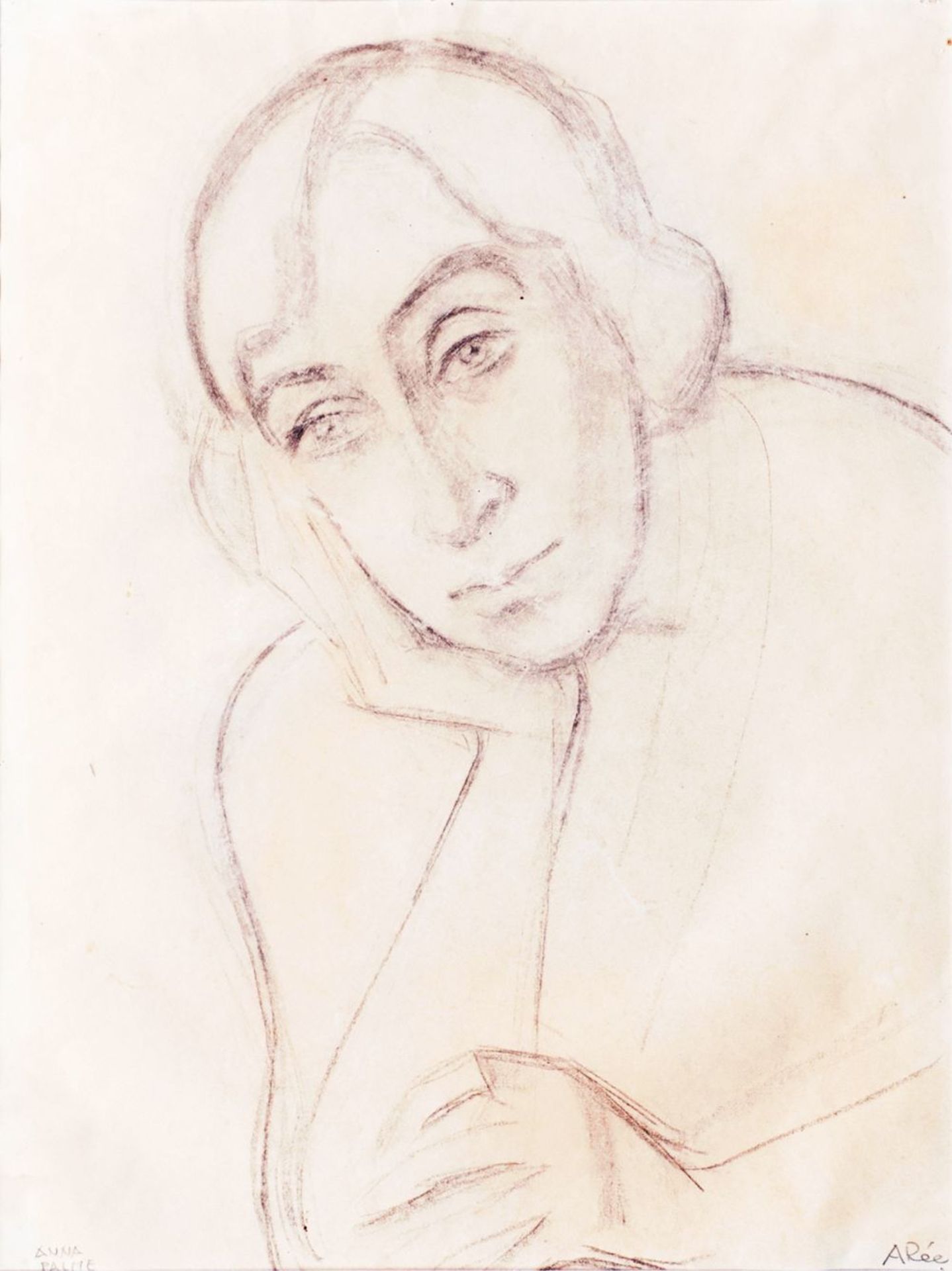 Anita Rée (Hamburg 1885 - Kampen 1933). Portrait Anna Palme. Vor 1932, Bleistiftzeichnung, 50 x 38