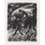 Ernst Barlach (Wedel/Holst. 1870 - Rostock 1938). Erlkönig I. 1924, Lithographie, 25,5 x 20 cm, r.