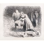 Ernst Barlach (Wedel/Holst. 1870 - Rostock 1938). Die Wiege. Lithographie, 25 x 31 cm, r. u. mit