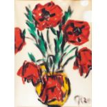 Christian Rohlfs (Niendorf/Holstein 1849 - Hagen/Westfalen 1938). Roter Mohn. Wassertempera, 76 x