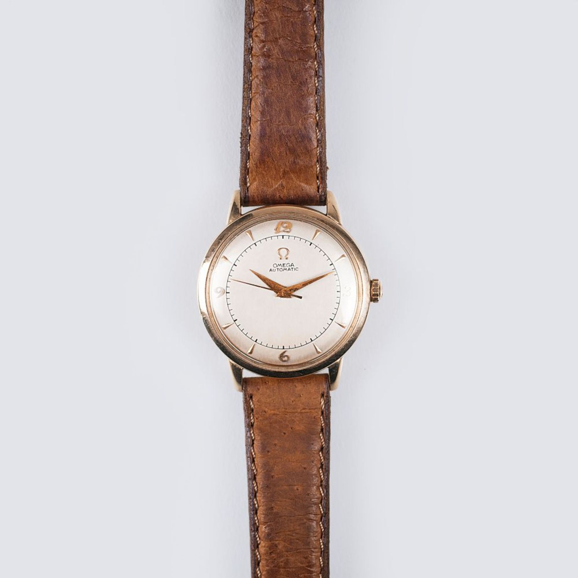 Omega gegr. 1848 in La Chaux-de-Fonds. Vintage Herren-Armbanduhr 'Constellation'. Um 1950.