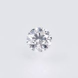 Hochkarätiger, loser Diamant. Der Diamant im Brillantschliff 3,01 ct. Leicht Getöntes Weiß(J).vs2 (