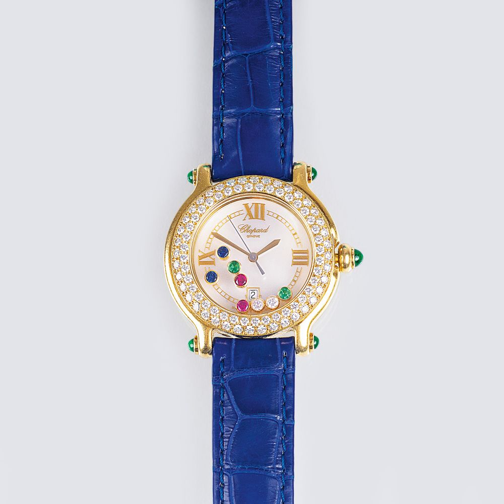 Chopard gegr. 1860 in Sonvilier. Damen-Armbanduhr 'Happy Sport'.