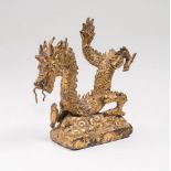 Vergoldete Bronze-Figur 'Drache'.