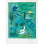 Marc Chagall (Witebsk 1887 - Paris 1985). Daphnis und Chloe: Lamon entdeckt Daphnis.