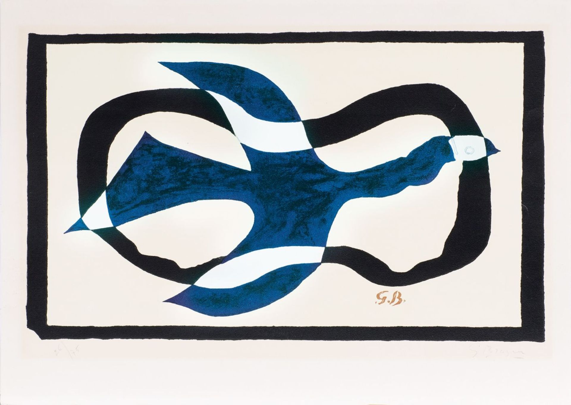 Georges Braque (Argenteuil 1882 - Paris 1963). Oiseau traversant un nuage.