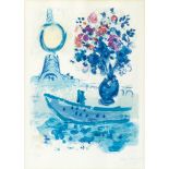 Marc Chagall (Witebsk 1887 - Paris 1985). Bateau Mouche au Bouquet.
