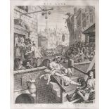 William Hogarth (London 1697 - London 1764). Paar Gegenstücke: Beer Street und Gin Lane.