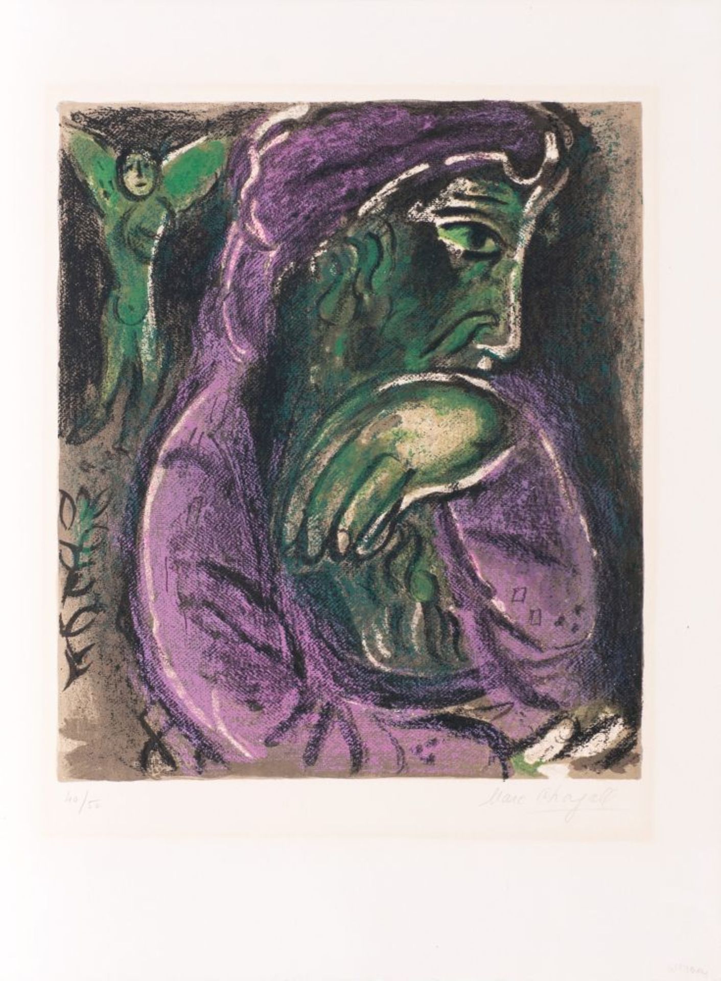 Marc Chagall (Witebsk 1887 - Paris 1985). Hiob in der Verzweiflung.