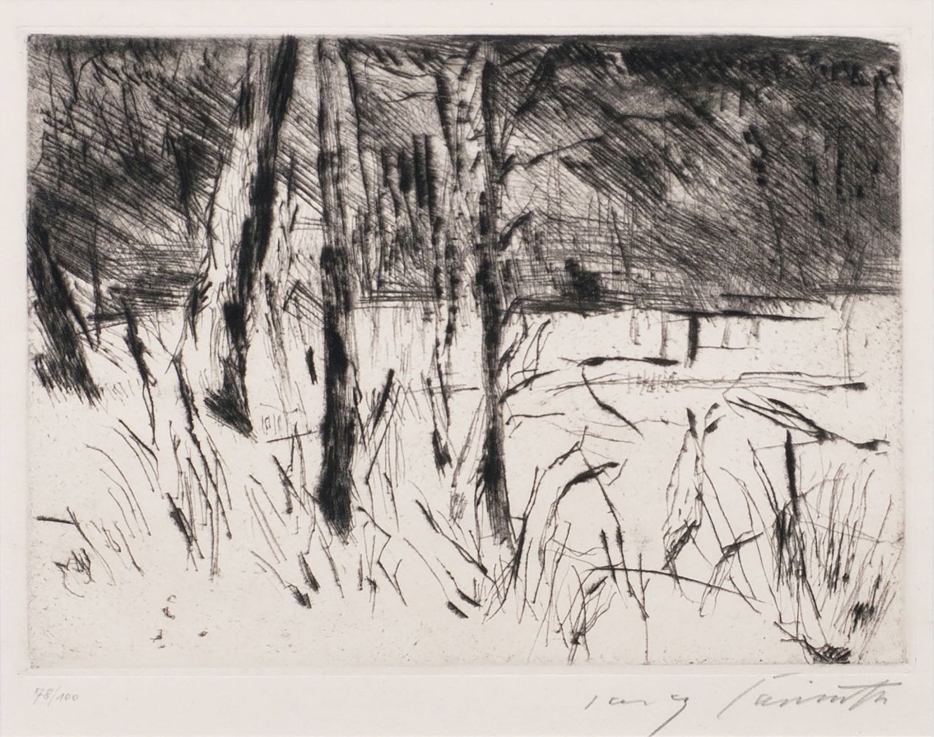 Lovis Corinth (Tapiau 1858 - Zandvoort 1925). Tiergarten im Januar.