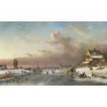 Charles Leickert (Brüssel 1816 - Mainz 1907). Winterlandschaft.