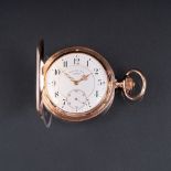 Uhrenfabrik Union Glashütte gegr. 1893 bei Dresden. Savonette mit kleiner Sekunde.