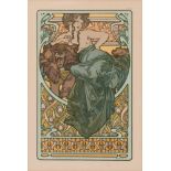 Alfons Mucha (Eibenschütz/Mähren 1860 - Prag 1939). Frau und Bär - Document décoratifs No. 47.