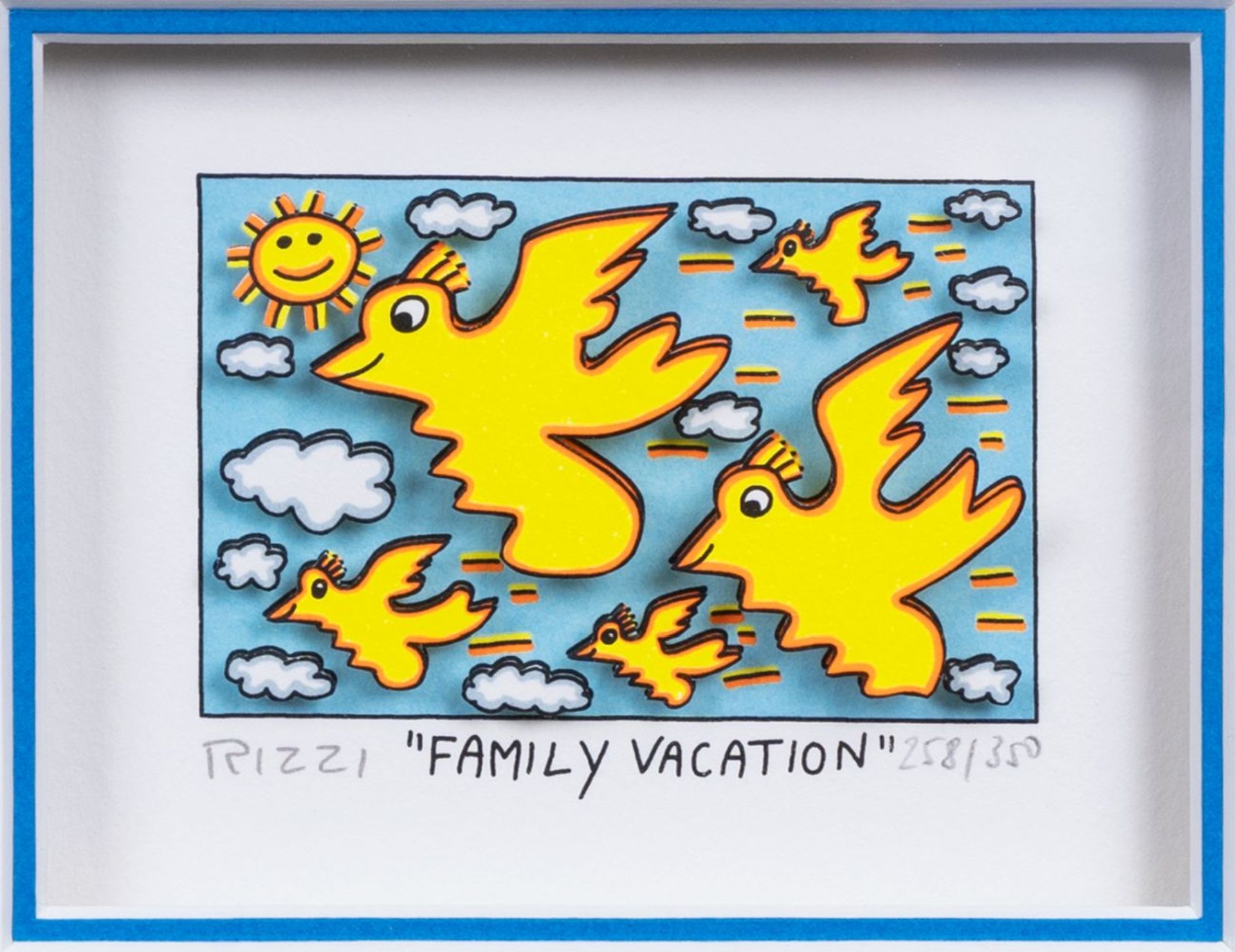 James Rizzi (New York 1950 - New York 2011). Family Vacation.