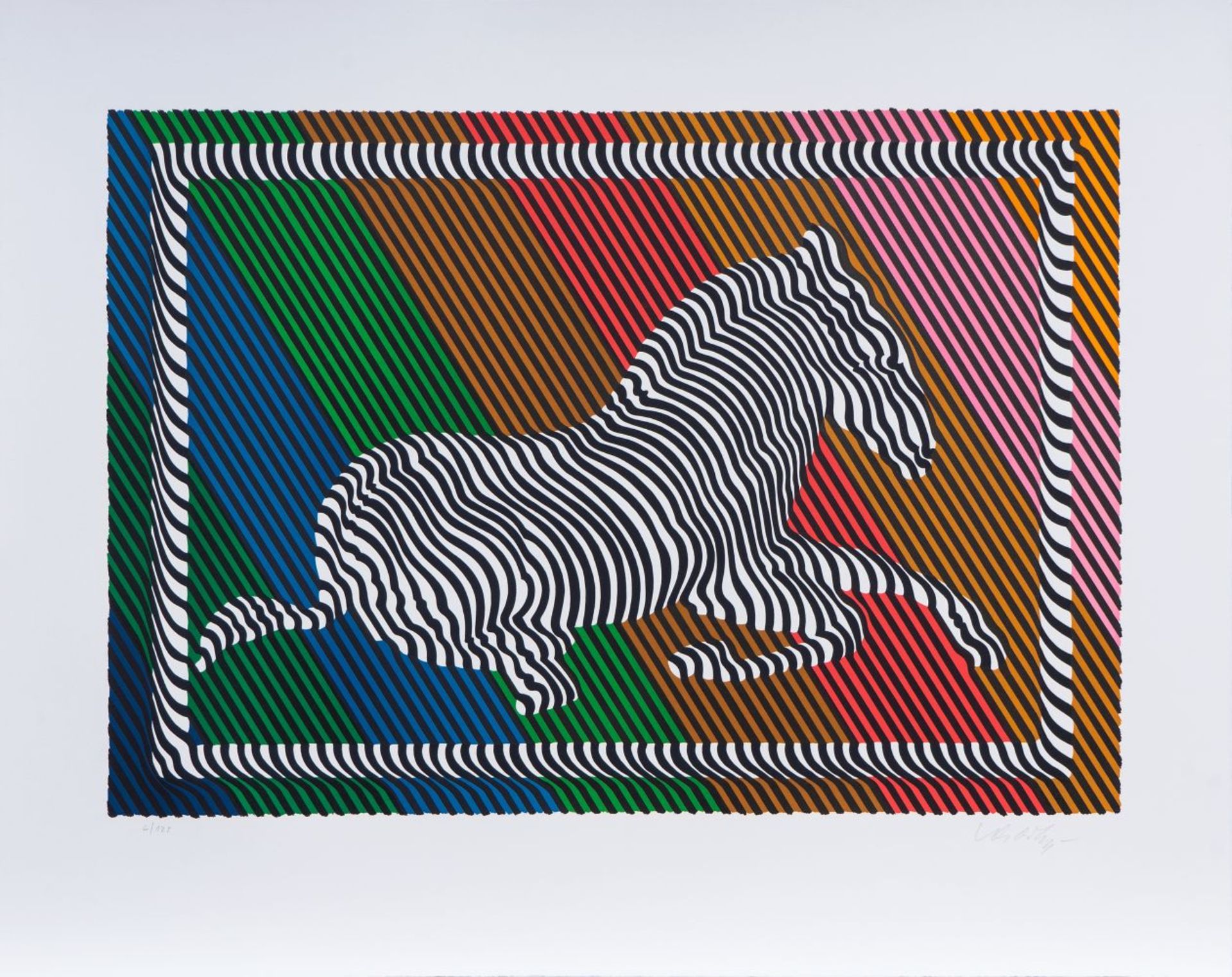 Victor Vasarely (Pécz 1908 - Paris 1998). Zebra.