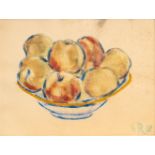 Christian Rohlfs (Niendorf/Holstein 1849 - Hagen/Westfalen 1938). Äpfel in einer Schale.