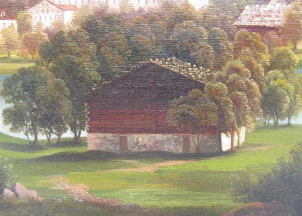 RUDOLF MULLER - Dorf in den Alpen - Oil on canvas - Image 9 of 9
