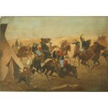 CHARLES SCHREYVOGEL - Attack at Dawn - Original hand-finished color lithograph