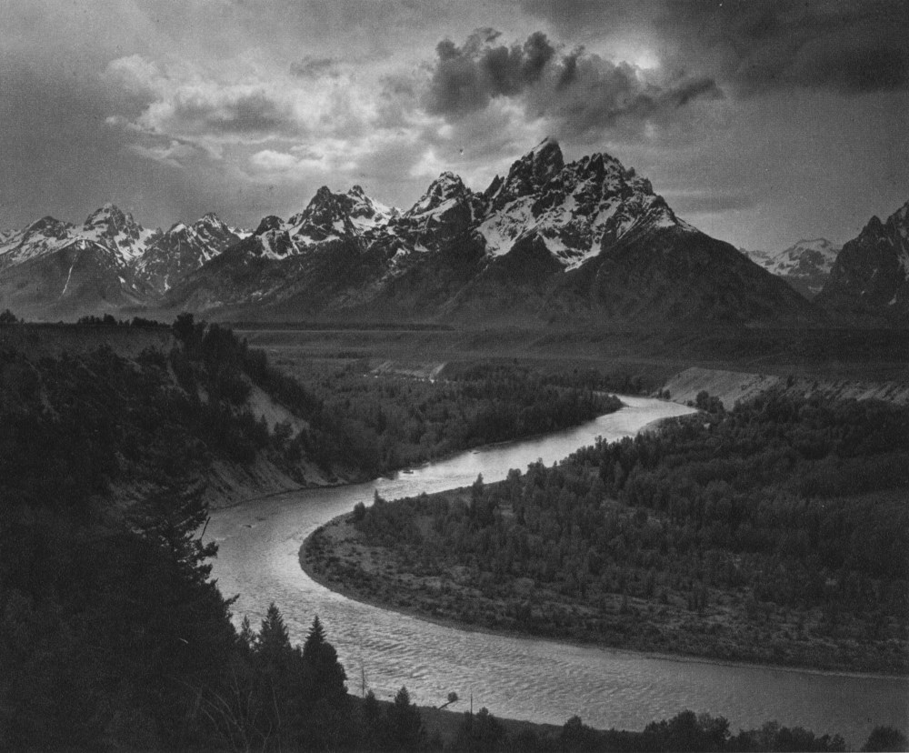 ANSEL ADAMS - The Tetons and the Snake River, Grand Teton National Park, Wyoming - Original photo...