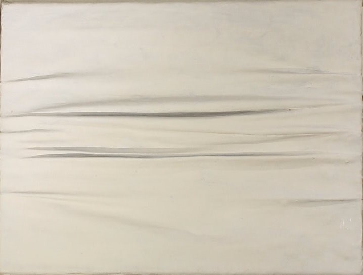 PIERO MANZONI - Achrome #12 - Kaolin on pleated canvas