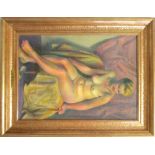 KENNNETH MILLER ADAMS - Taos Nude - Oil on canvas mounted on board