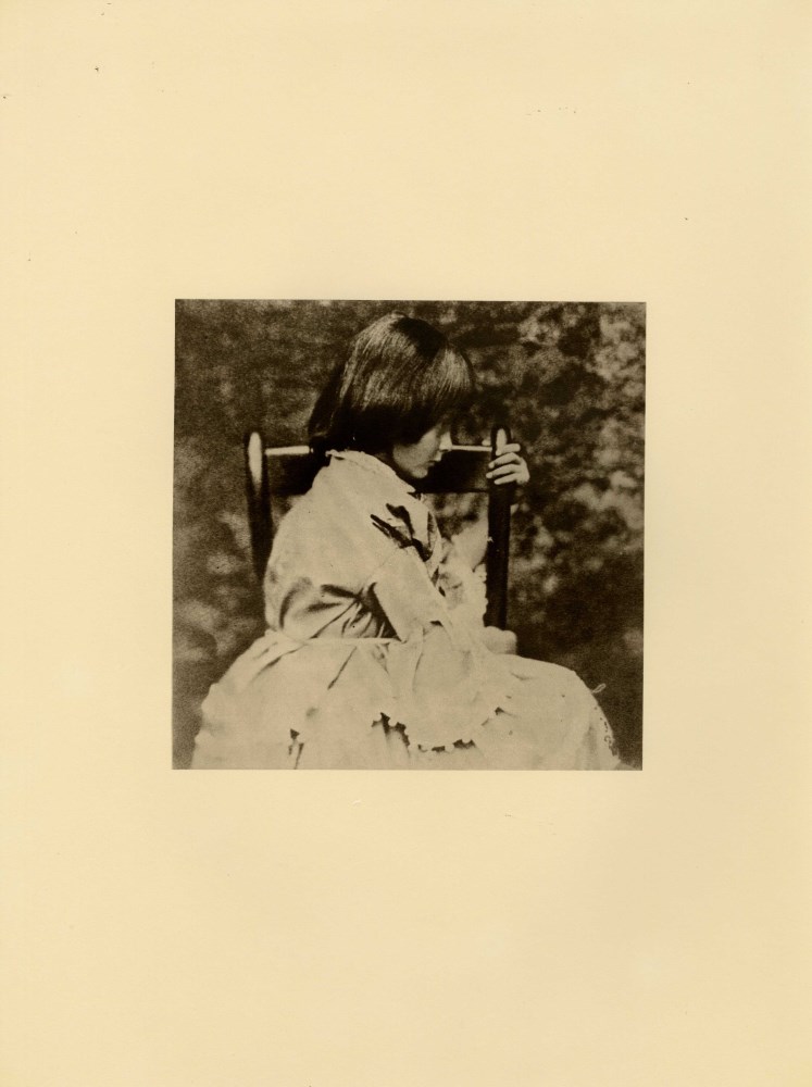 LEWIS CARROLL - Alice Liddell in Profile, Seated - Original photogravure