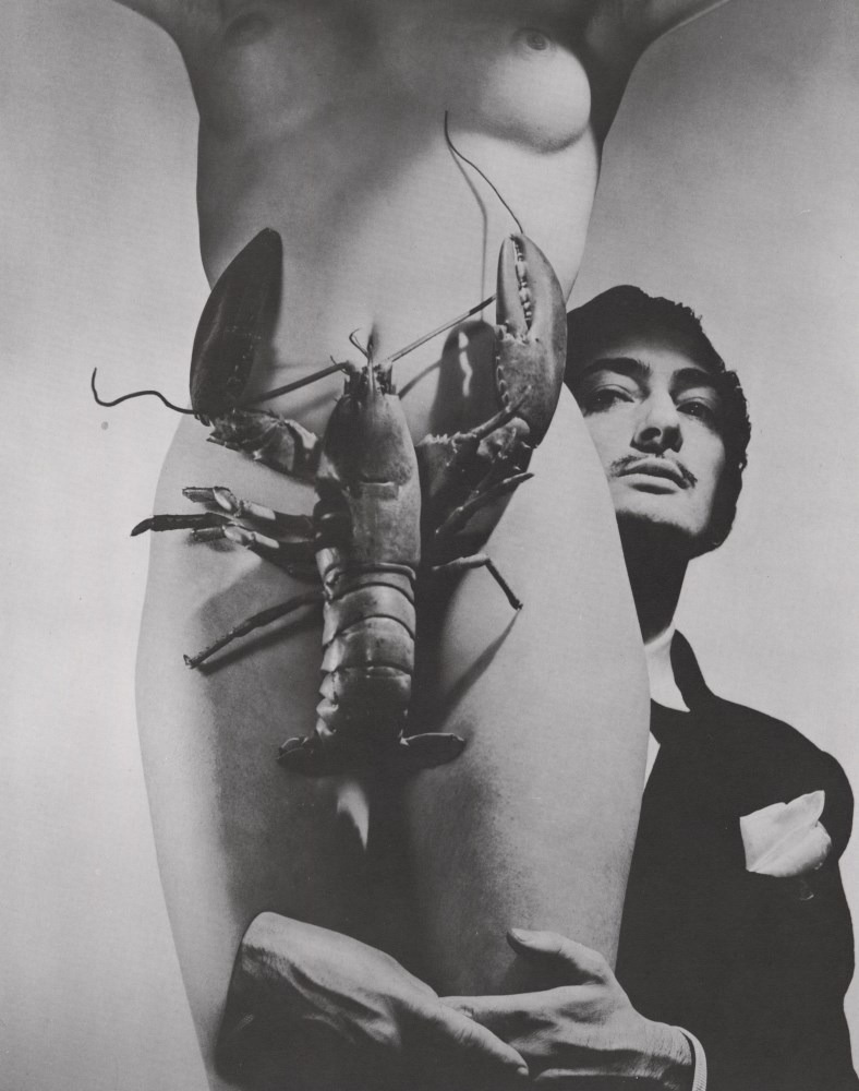 GEORGE PLATT LYNES - Salvador Dali wth Nude and Lobster - Original photogravure