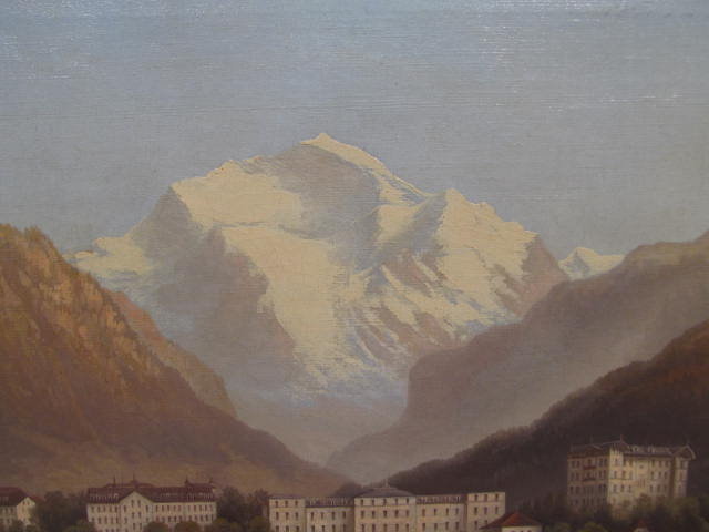 RUDOLF MULLER - Dorf in den Alpen - Oil on canvas - Image 5 of 9