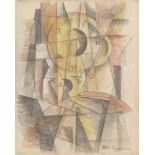 NIKOLAI SUETIN - Suprematist Composition - Watercolor, crayon, and pencil drawing on paper