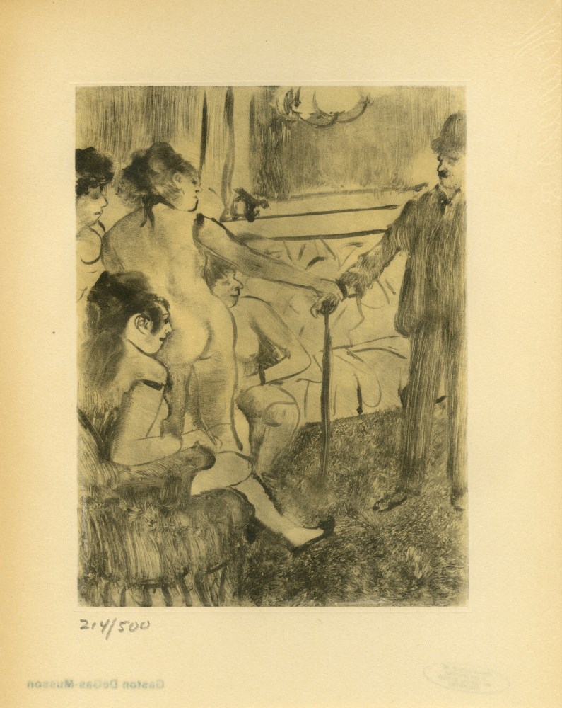 EDGAR DEGAS - Un client serieux - Original duogravure, after the monotype