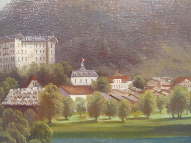 RUDOLF MULLER - Dorf in den Alpen - Oil on canvas - Image 7 of 9