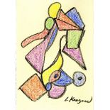 LEE KRASNER - Composition - Conte crayon on paper