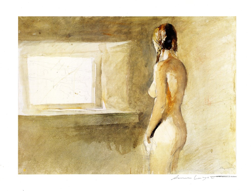 ANDREW WYETH - Helga, Nude - Color offset lithograph