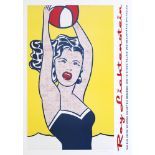 ROY LICHTENSTEIN - Girl with Ball - Color silkscreen