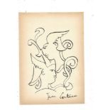 JEAN COCTEAU - Hommes volants - Pen and ink drawing on paper