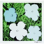 ANDY WARHOL - Flowers ("Blue & Green") - Original color silkscreen