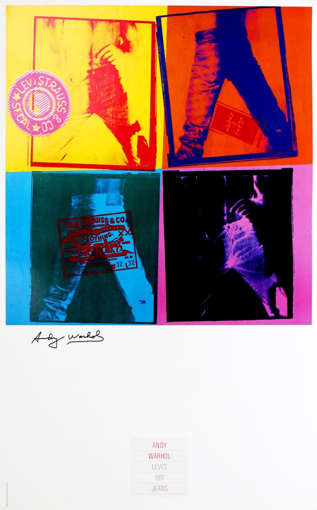 ANDY WARHOL - Levi's 501 Jeans - Original color offset lithograph