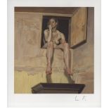 LUCIAN FREUD - Girl Sitting in the Attic Doorway - Color offset lithograph