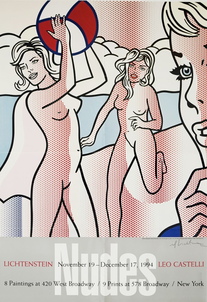 ROY LICHTENSTEIN - Nudes with Beach Ball - Color offset lithograph