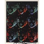 ANDY WARHOL - Nine Multicolored Marilyns #1 - Color offset lithograph