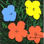 ANDY WARHOL - Flowers - Acrylic, ink, & watercolor on paper