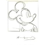 ANDY WARHOL - Mickey Mouse - Pencil on paper