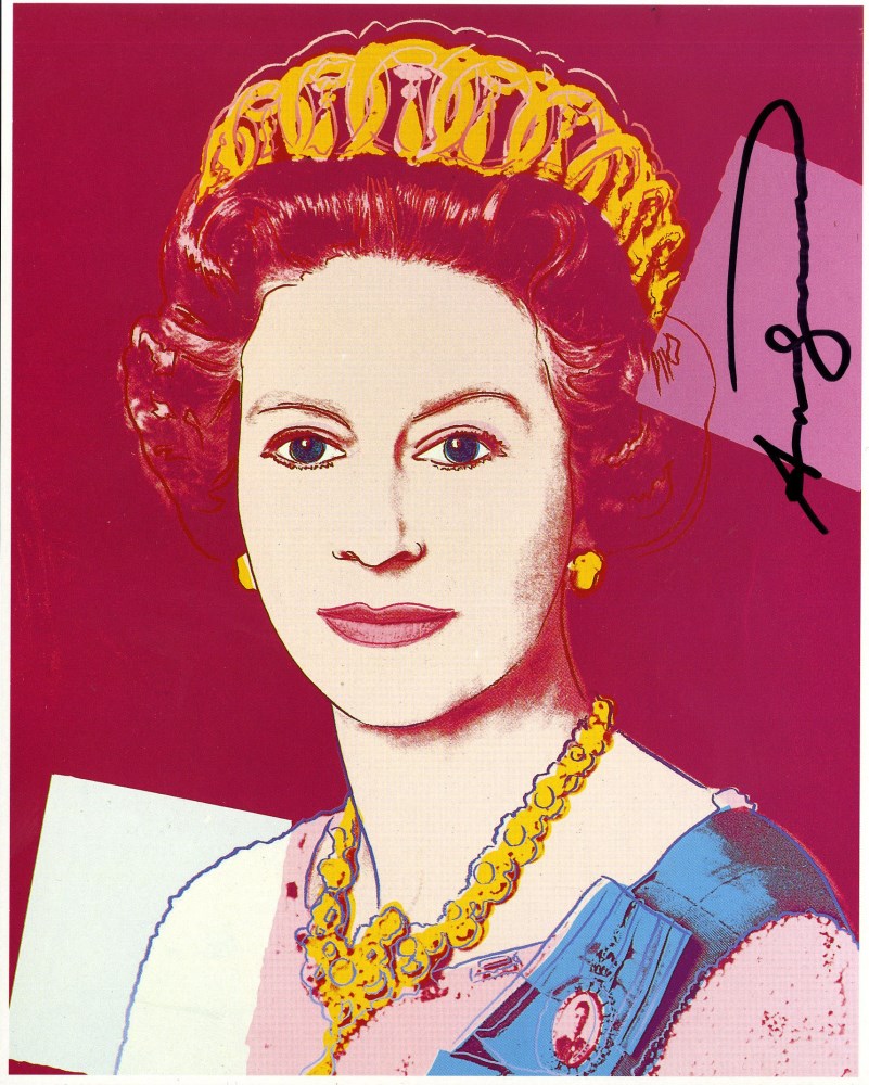 ANDY WARHOL - Queen Elizabeth II (#3) - Color offset lithograph