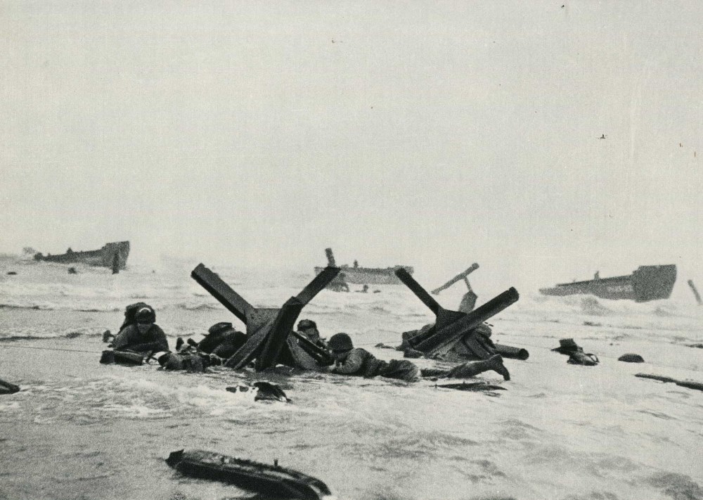 ROBERT CAPA - Omaha Beach, Normandy, France: D-Day, June 6, 1944 - Original photogravure