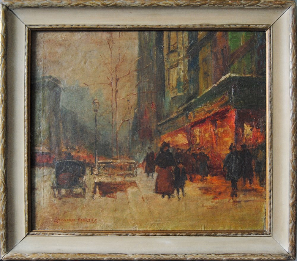 EDOUARD CORTES [d'apres] - Parisian View - Oil on canvas