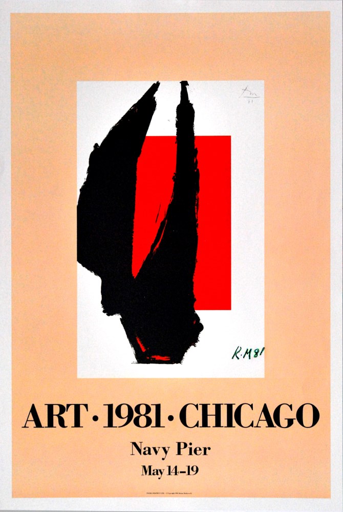 ROBERT MOTHERWELL - Art 1981 Chicago - Original color lithograph