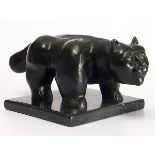 FERNANDO BOTERO [imputee] - Gato - Bronze sculpture with dark brown patina