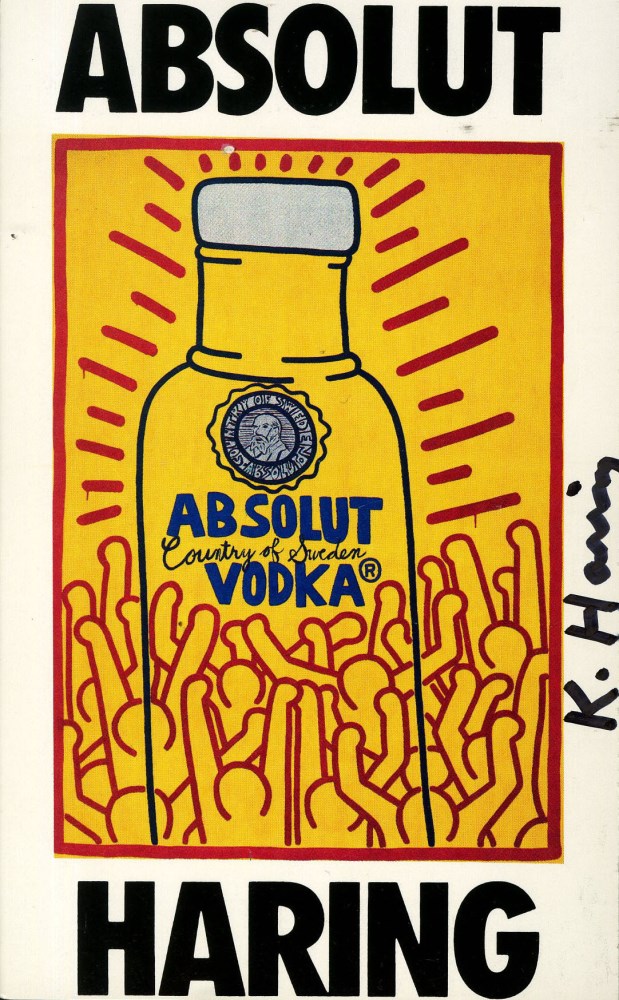 KEITH HARING - Absolut Haring - Color offset lithograph